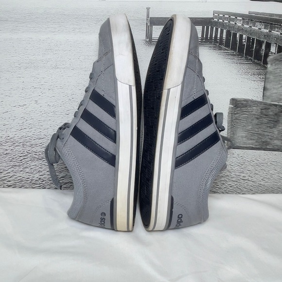 Adidas BBNEO Skool Lo'Tech Gray 12 Canvas Sneakers Men's Low Top Casual Shoes - Picture 4 of 9